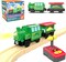 Wooden Train Accessories Battery Operated Locomotive Train, Remote Control Train for Track Set, Powerful Engine Train Vehicles Fit All Major Brands Track Railway System (Battery Not Included)